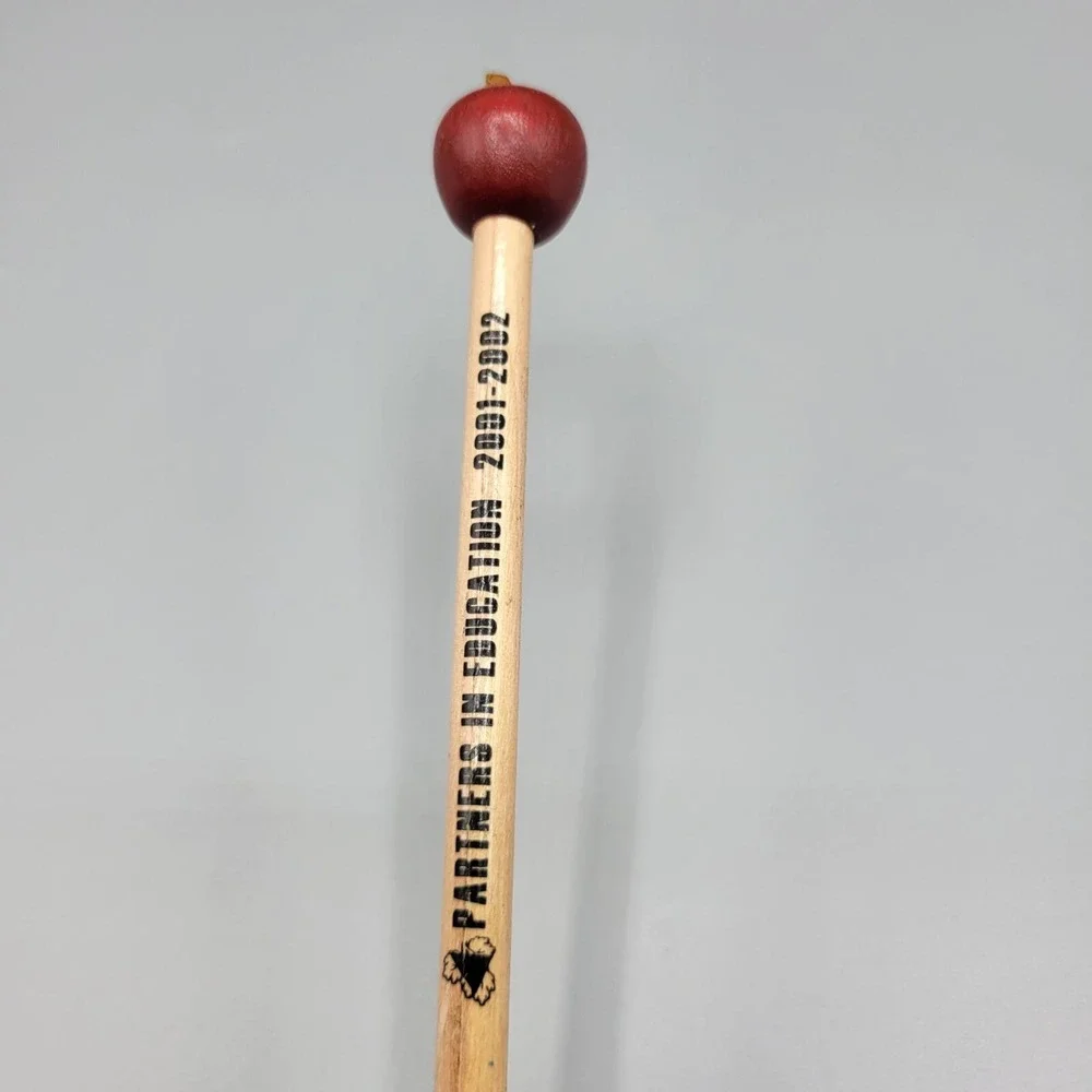 Vintage Wooden Apple Pencil Topper Educational Memorabilia